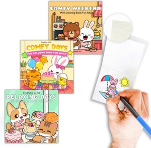 Libro da Colorare Tascabile Mini con Rilegatura Piana per Bambini Piccoli, Regali di Compleanno, Intrattenimento in Viaggio e Arte Prescolare - Product Image 3