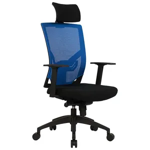China, el proveedor de mejor vender ergonómico reposacabezas ajustable negro ejecutivo de malla de silla de oficina