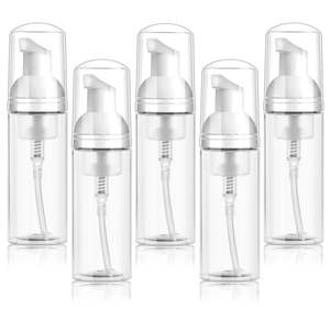 Botella de Espuma Transparente de PET de 2 oz/60 ml con Bomba y Tapa Antiderrames para Jabón de Manos, Champú, Mousse para el Cabello, <span class=keywords><strong>Autobronceador</strong></span>, Limpiadores Faciales - Product Image 1