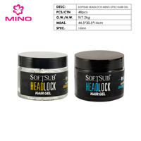 Gel coiffant pour cheveux HEADLOCK pour hommes, tenue extra forte, contrôle des bords, brillance, hydratation, prix de gros