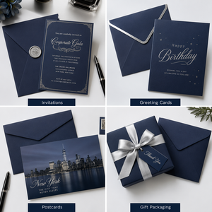 Sobre Personalizado <span class=keywords><strong>de</strong></span> Alta Calidad con Estampado en Caliente con Lámina Dorada y Plateada para Invitaciones Comerciales, Tarjetas Postales y Porta-Tickets Premium - Product Image 4