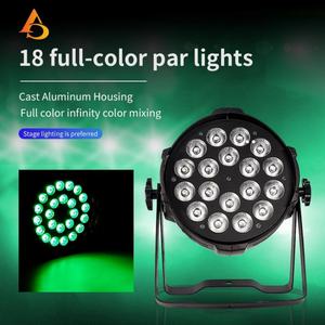 Iluminación de Escenario, Luz Par LED RGBW de 18x10w, Lente Grande de Aluminio, Luz Par DMX para Bodas y Fiestas - Product Image 2