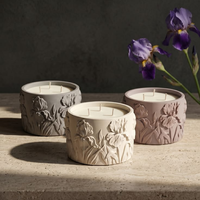AIKUN Bougie d'aromathérapie personnalisée en cire de soja à motif gaufré, avec mèche en coton blanc, multi-parfums, cadeau de mariage