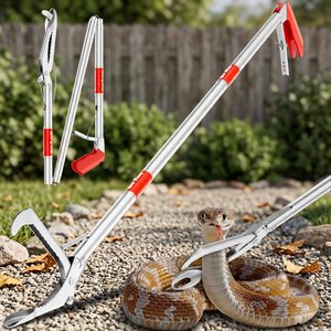Snake Catcher <b>Hook</b> Stick Stainless Steel Manual Animal Control <b>Pole</b> Instrument Surgical Protection Tool - Product Image 2