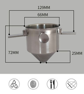 Filtro de Café Reutilizable de Acero Inoxidable, Doble Capa, Plegable, Estilo Americano, con Dos Asas, Capacidad <span class=keywords><strong>para</strong></span> 1 Taza - Product Image 2