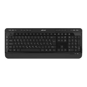 Ax2900 2.4ghz multimídia sem fio, ambidestro, alta qualidade, layout uv, serve, teclado de design fino