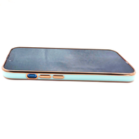 Nouvelle coque élégante en TPU souple pour Iphone 13, 14 Pro Max, cadre plaqué or brillant, étui de téléphone
