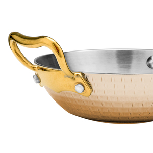 Saladier en acier inoxydable poli à triple paroi, classique, en métal, pour servir des plats décontractés, passe au lave-vaisselle, fait à la main, 10-26 cm - Product Image 3