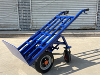 Chariot de transport électrique à plateforme solide à 4 roues, capacité de 500 kg, OEM, portable