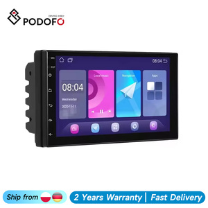Autoradio Android Podofo Double Din 7'' pas cher avec AHD, GPS, WIFI, BT, DSP, FM, ventilateur de refroidissement, commande vocale intelligente et écran partagé - Product Image 1