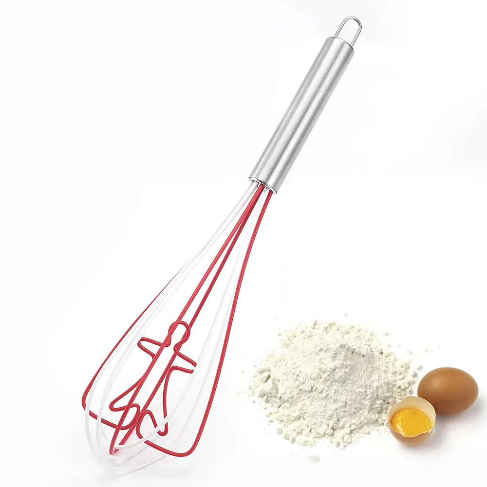 Christmas Kitchen Gadgets Silicone Manual Balloon Wire Whisk Egg Cream Beater Mixer for Kids