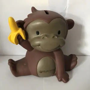 猴子形塑料存钱罐