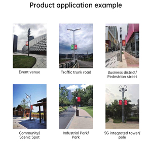 Banners de publicidad al aire libre de alto brillo inteligente de doble cara, pantalla <span class=keywords><strong>led</strong></span> de publicidad de poste de calle - Product Image 6