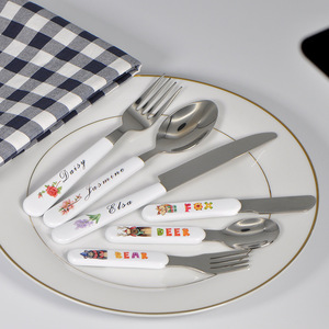 Couteau et cuillère et fourchette <span class=keywords><strong>personnalisés</strong></span>, ensemble de <span class=keywords><strong>couverts</strong></span>, ensemble de vaisselle pour <span class=keywords><strong>adultes</strong></span> à sublimation vierge - Product Image 2