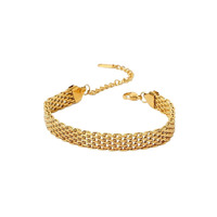 Bracelet simple et tendance en acier inoxydable pour femme, chaîne de clavicule, chaîne tressée en os de serpent, bijoux