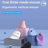 Souris verticale intelligente silencieuse à trois modes, rechargeable, pour la maison, téléphone portable, ordinateur, tablette, USB, photoélectrique, 6 boutons, en stock usine