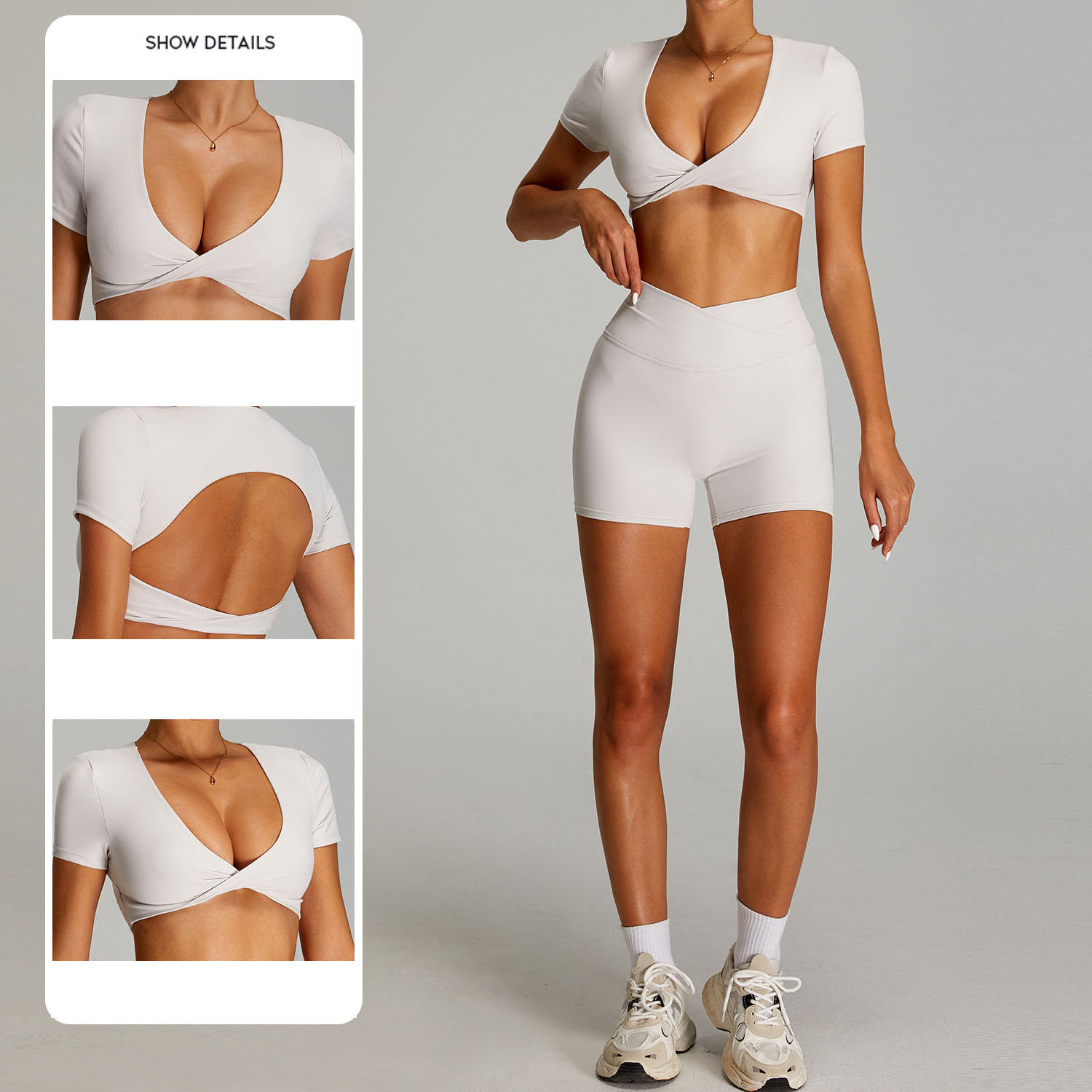 Quick-drying Backless Sports Fitness Yoga Wear Soft Sexy Fashionable Women's Sports T-shirt Outdoor Running Fitness Sports Top
