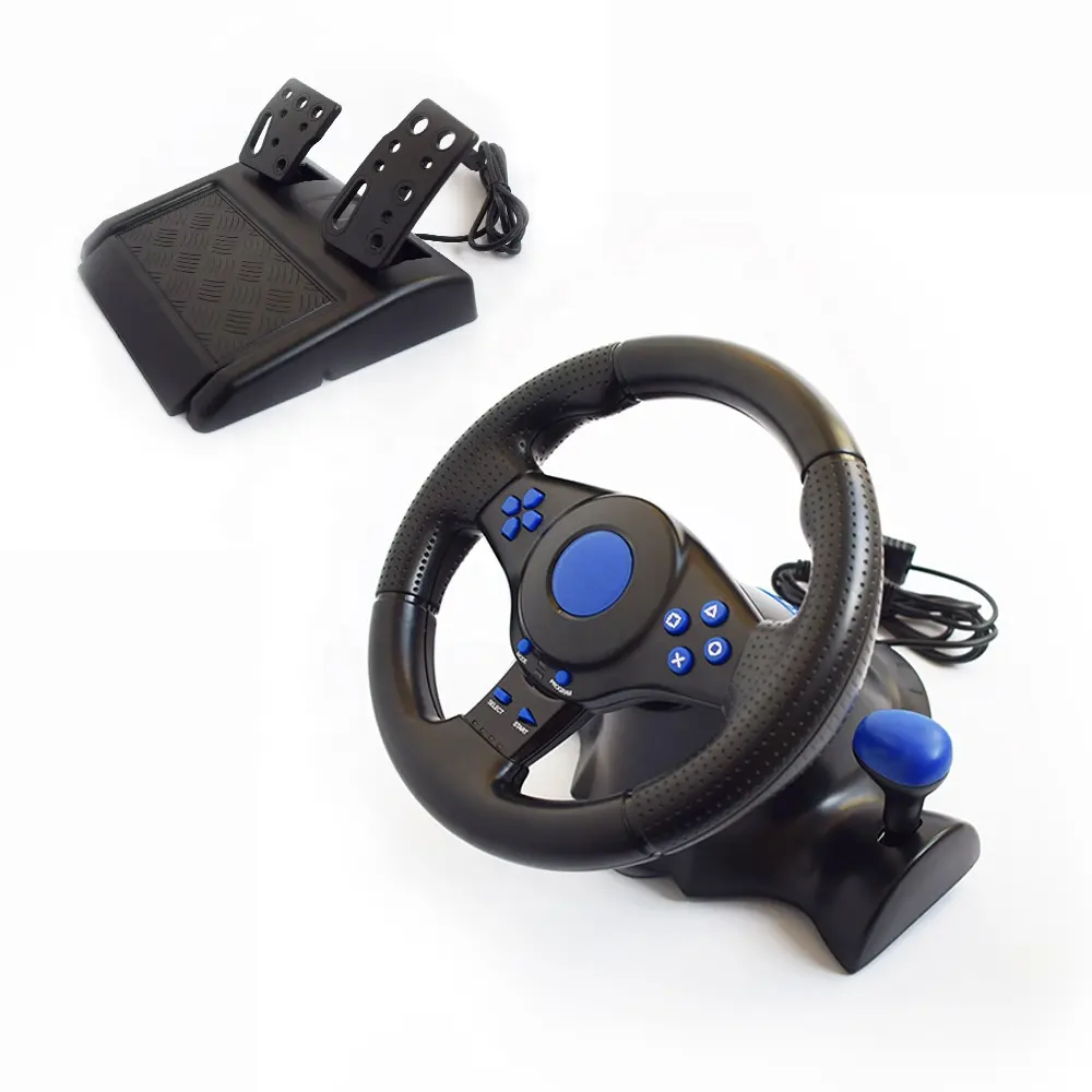 Gaming Racing Steering Wheel Gaming Wheel for PS3 PS2 PC Video Game Accessories 2PCS Packed Factory Wholesale