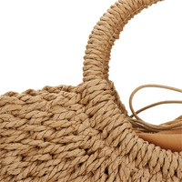 Sac indien fait main pour femme, sac de plage en paille d'été, simple, unique, en fibre de coco, promotion en gros, tissé, sac à bandoulière pour femme