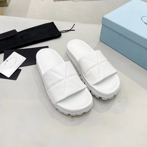 Luxury Designer <b>Women</b> Quilted Slide Slippers Chunky Lug Platform Leather Upper Anti <b>Slip</b> Vacation Daily <b>Slip</b> on Casual Footwear - Product Image 3