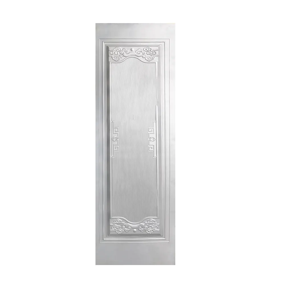 Qichang acciaio pelle porta pannello porta in acciaio pelle con disegno in rilievo