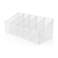 Boîte de rangement transparente en acrylique à 5 compartiments pour comptoir, idéale pour les bonbons et les collations
