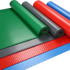 Modern <strong>PVC</strong> Plastic Workshop Vinyl <strong>Flooring</strong> Waterproof Non-Slip Bullet/Coin/Square/Diamond Garage Floor Covering Warehouse - Product Image 1