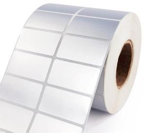 OEM Hoge Kwaliteit Mat Zilver Waterdichte PET Etiket Aangepaste Sterke Kleefkracht Barcode Lege Stickers Etiketrol - Product Image 4