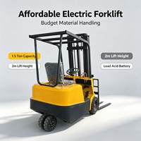 Chariot élévateur électrique compact super économique, hauteur de levage 3m-8m, batterie plomb-acide, moteur AC, transpalette gerbeur, capacité 0,5-1,5 tonne