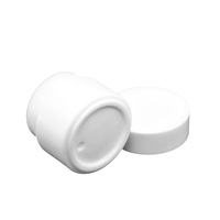 Pot en céramique peint avec impression de logo personnalisé couvercle de crème cosmétique en porcelaine blanche opale bouchon à vis 15ml 20ml 30ml 50ml sérum de soin de la peau