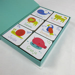 Buku papan buku anak-anak kualitas tinggi kustom buku karton pembelajaran Mini bayi dengan Set kotak - Product Image 2