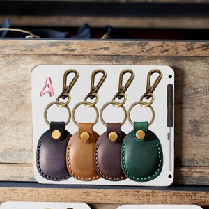 ซองใส่กุญแจหนังแท้แบบวินเทจ ป้องกันการตกหล่น พร้อมอุปกรณ์ติดตาม  ห่วงคล้องกุญแจแบบพกพา  ฝาครอบป้องกัน - Product Image 3