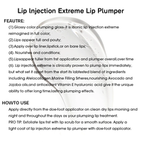 Gloss à lèvres repulpant personnalisé avec logo, injection de lèvres volumineuse, maquillage extrême, marque privée, gloss à lèvres repulpant, huile à lèvres repulpante