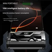 Batería Externa Portátil Compacta de Última Generación, 5000 mAh, con Pantalla LCD, Cargador de Reserva, Enchufe Doble, Estilo Cápsula Mecánica
