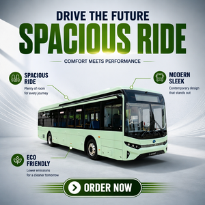 Bus Urbain de 12m pour 40 Passagers, Automatique, Purement Électrique, Conduite à Droite (RHD) ou à Gauche (LHD), Transport Public - Product Image 3
