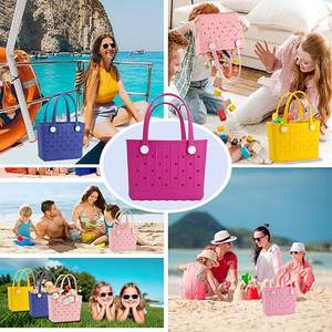 热销商品 女士大号纯色沙滩包 夏季橡胶大号时尚新款 EVA 硅胶包 - Product Image 6