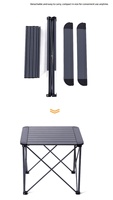 Table de camping pliante extérieure robuste en alliage de carbone avec cadre en X, grande taille, avec sac de transport