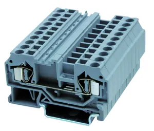 Tipo de resorte Din Rial Spring Cage Terminal Block 1,5mm 31A / 600V Conectores eléctricos de carril DIN