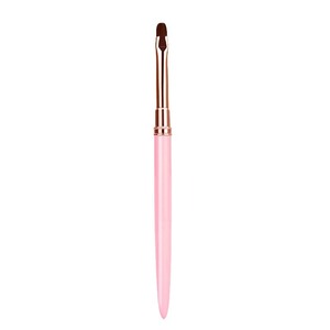 9pcs <b>Tea</b> Color Soft Nylon Bristle Nail Art Brush <b>Set</b> <b>Plastic</b> Handle Oval Liner Fine Line Detail Painting Tool Custom Logo Salon - Product Image 5
