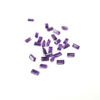 Ametyste africaine naturelle certifiée IGI 2x4mm, de qualité AAA, taille baguette, facettée, calibrée, avec jeu de couleurs, en vrac, haute densité