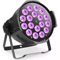 Lot de 18 projecteurs LED PAR 4-en-1 pleine couleur 100-240V pour DJ, mariages, KTV, salles polyvalentes, lieux de banquets et éclairage de scène