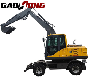 Excavatrice sur pneus hydraulique Gaohong CE avec pompe moteur PLC - Machine de construction à couple élevé # GHW-100 Meilleur prix - Product Image 1