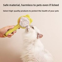 Brosse et peigne en fourrure PP à oreilles de lapin pour chats et chiens - Outil de massage autonettoyant pour l'élimination profonde des poils - Vente en gros d'usine, livraison directe