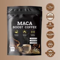 Suplemen Kopi Maca Boost OEM Label Pribadi Tribulus Energi Daya Tahan Pendukung Otot Pra-Latihan 20 Sachet Halal CE