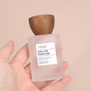 Walnut Wood 30ml 50ML Luxury Frosted Glass <b>Spray</b> <b>Bottle</b> Perfume Refillable <b>Bottle</b> <b>Empty</b> Cosmetic Container - Product Image 4