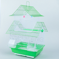 Nichoir en fil de fer de couleurs mélangées pour perroquets Pigeons Cage pliable en métal pour oiseaux adaptée aux mangeoires de bols d'alimentation