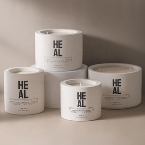 Velas Aromáticas de Lujo de Cera de Soya en Frasco de Cerámica |   Vela Aromática Personalizada para <span class=keywords><strong>el</strong></span> Hogar, Juego de Velas Hechas a Mano con Etiqueta Privada para Regalo - Product Image 3