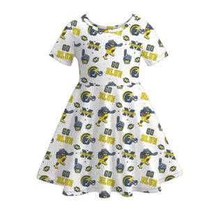 All'ingrosso Pre-ordine blu <span class=keywords><strong>Go</strong></span> Team di calcio vestito da allegria per bambini o collo collo dolce stile di latte di seta per le ragazze - Product Image 3
