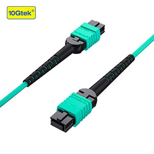 สายแพทช์ไฟเบอร์ OEM ODM 10Gtek MPO to MPO OM3 มัลติโหมด 12 คอร์ สำหรับใช้งานกับ QSFPTransceiver ความยาว 3 เมตร/10 ฟุต - Product Image 4