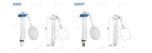Válvula de llenado de inodoro de bola flotante de PP moderna, de fácil instalación, superventas, con ahorro de agua, para <span class=keywords><strong>cisterna</strong></span> de baño de hotel - Product Image 2